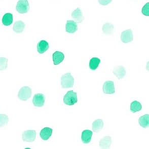Mint fun and joy - watercolor speckles confetti - painted dots - polka dot brush stroke spots a571-20
