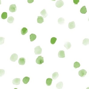 Kelly green watercolor confetti - painted dots - polka dot brush stroke spots a571-21