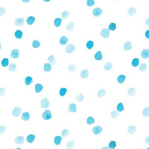 Baby blue speckles - watercolor confetti - painted dots - polka dot brush stroke spots a571-24