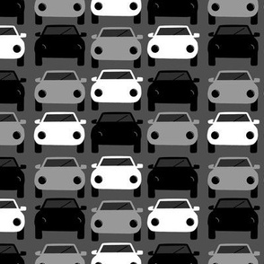 Traffic jam monochromatic