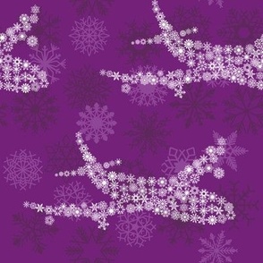 Snowflake Airplane - Purple L