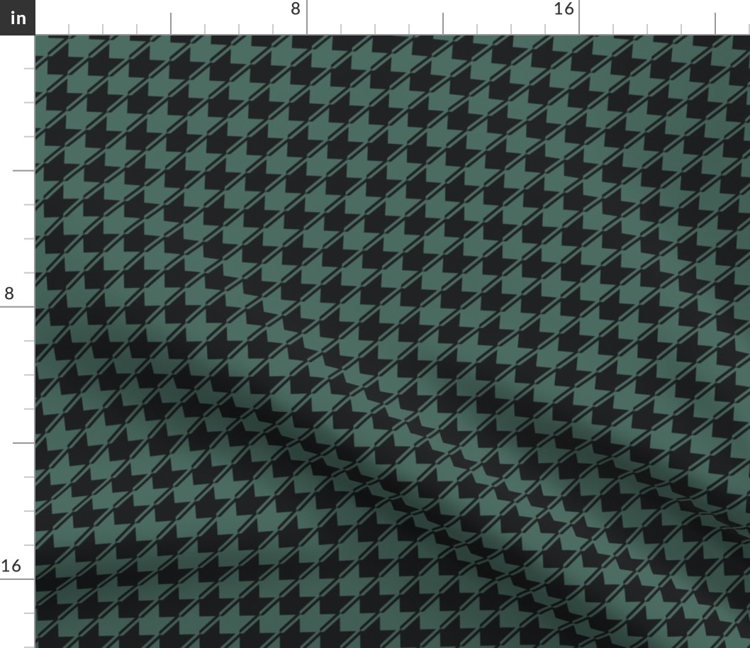 Calm Pine Houndstooth { mid scale }