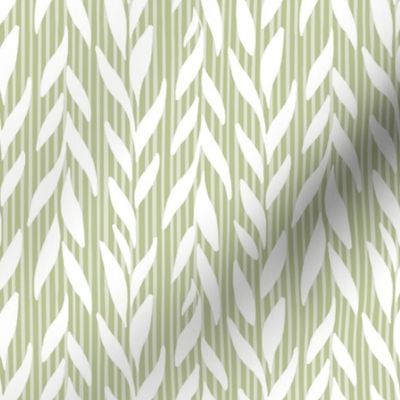 Leafy stripes sage