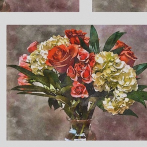 Vintage Bouquet - Quilt Panel/Large Scale Size