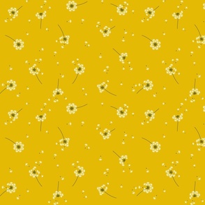 Dandelion Floaties I M size I 12" I on Hansa Yellow