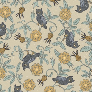 Medium-Tudor Owls in Grey