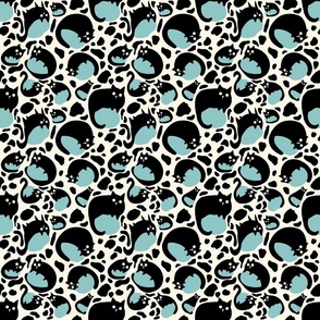 Leopard Cat Print - Blue