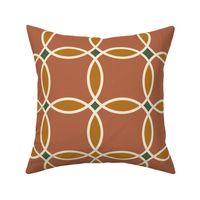 Burnt Orange geometric circles