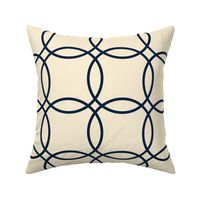 Cream and Blue geometric circles