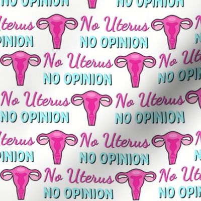 No Uterus No Opinion - medium on white