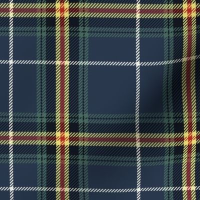 Navy and Buttercup Plaid Small