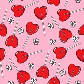 valentines sucker fabric - cute heart fabric