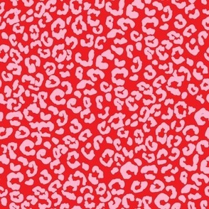 valentines leopard print - red and pink