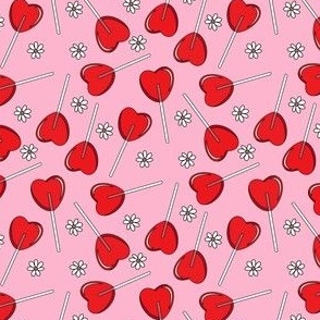 SMALL valentines sucker fabric - cute heart fabric