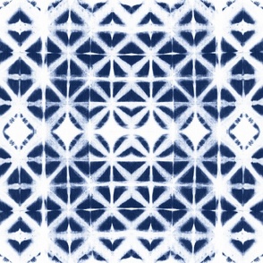 Moroccan design white and indigo blue