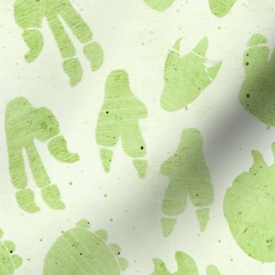 footprints spring green 