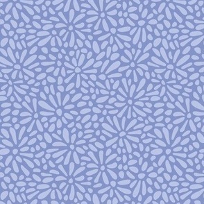 Petals in Pale Blue on  Blueviolet 2 - small scale