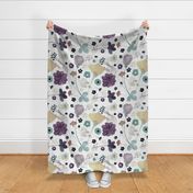 Water Color Floral - Mint - Large Scale