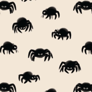 Oatmeal Fluffy Spider | LARGE