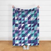 HST Quilt Purple Lavender Teal