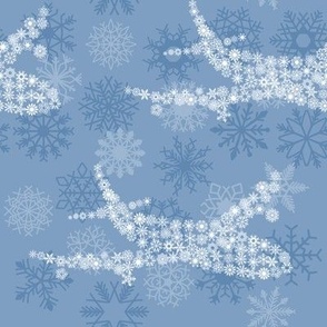 Snowflake Airplane - Blue L