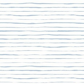 Scrawled Stripe - white/sky blue