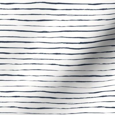 Scrawled Stripe - white/navy