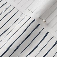 Scrawled Stripe - white/navy