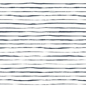 Scrawled Stripe - white/navy