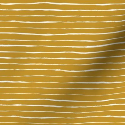 Scrawled Stripe - mustard/white-ch