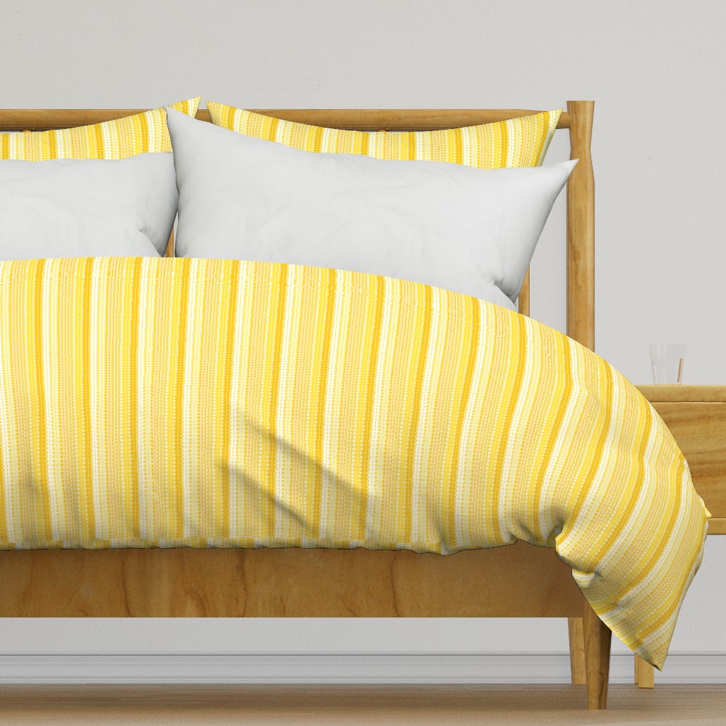 Vertical Pleated Stripes-Yellow Citrus Ombre Hues