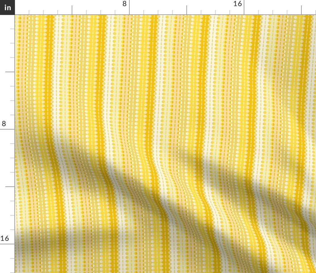 Vertical Pleated Stripes-Yellow Citrus Ombre Hues