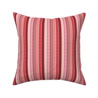 Vertical Pleated Stripes-Red to Pink Ombre