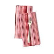 Vertical Pleated Stripes-Red to Pink Ombre