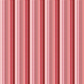 Vertical Pleated Stripes-Red to Pink Ombre