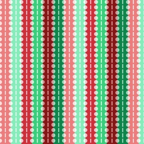 Vertical Pleated Stripes-Christmas-Red and Green Ombre