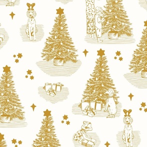 Christmas Tree Timming Toile // Mustard