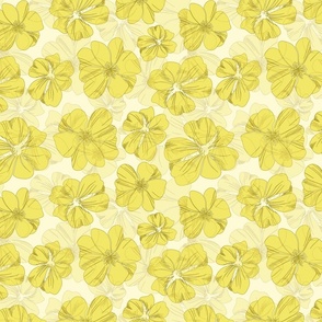 Yellow flower print design