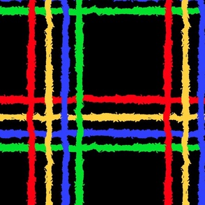 Raggedy Stripes - Quartet  Plaid - Four Colors