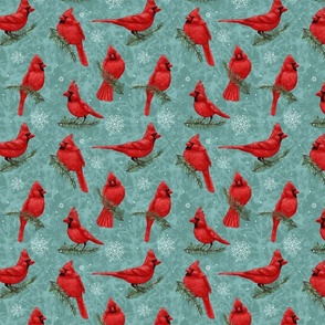 Northern Cardinals Blue Gray