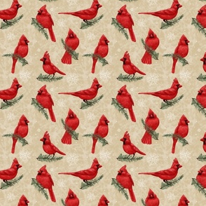 Northern Cardinals Warm Beige