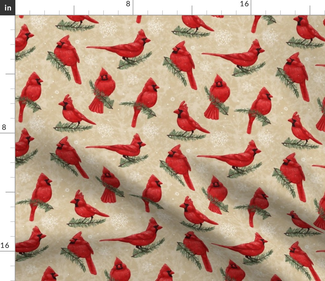 Northern Cardinals Warm Beige