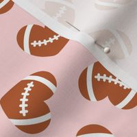 heart footballs - pink - LAD21