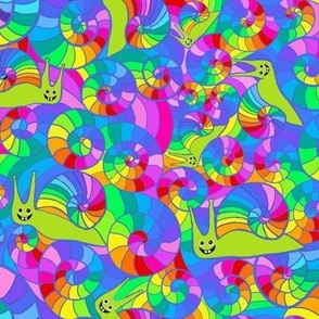 Silly rainbow spirally snails
