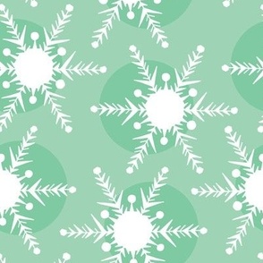 Retro snowflakes_mint