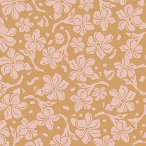 2tone tapestry floral - tan mauve