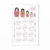 2022 Calendar Japanese Nesting Dolls