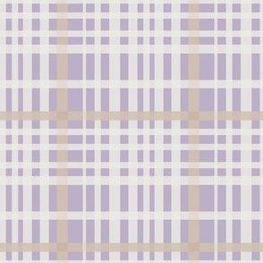 Plaid / Cream, beige and lilac