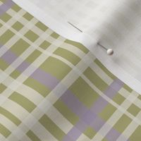 plaid / Lilac, green and cream
