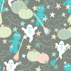Spooky Halloween - Pastels - 8" Repeat
